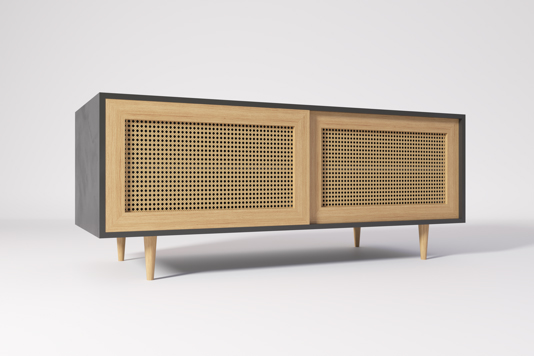Rattan Compact Media Unit - Image 2