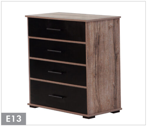 Ebony Driftwood 4 Drawer Chest