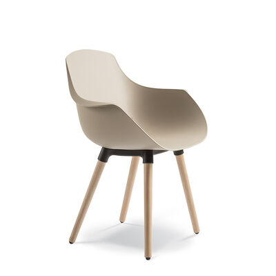 Globe Armchair Polyprop Timber Legs